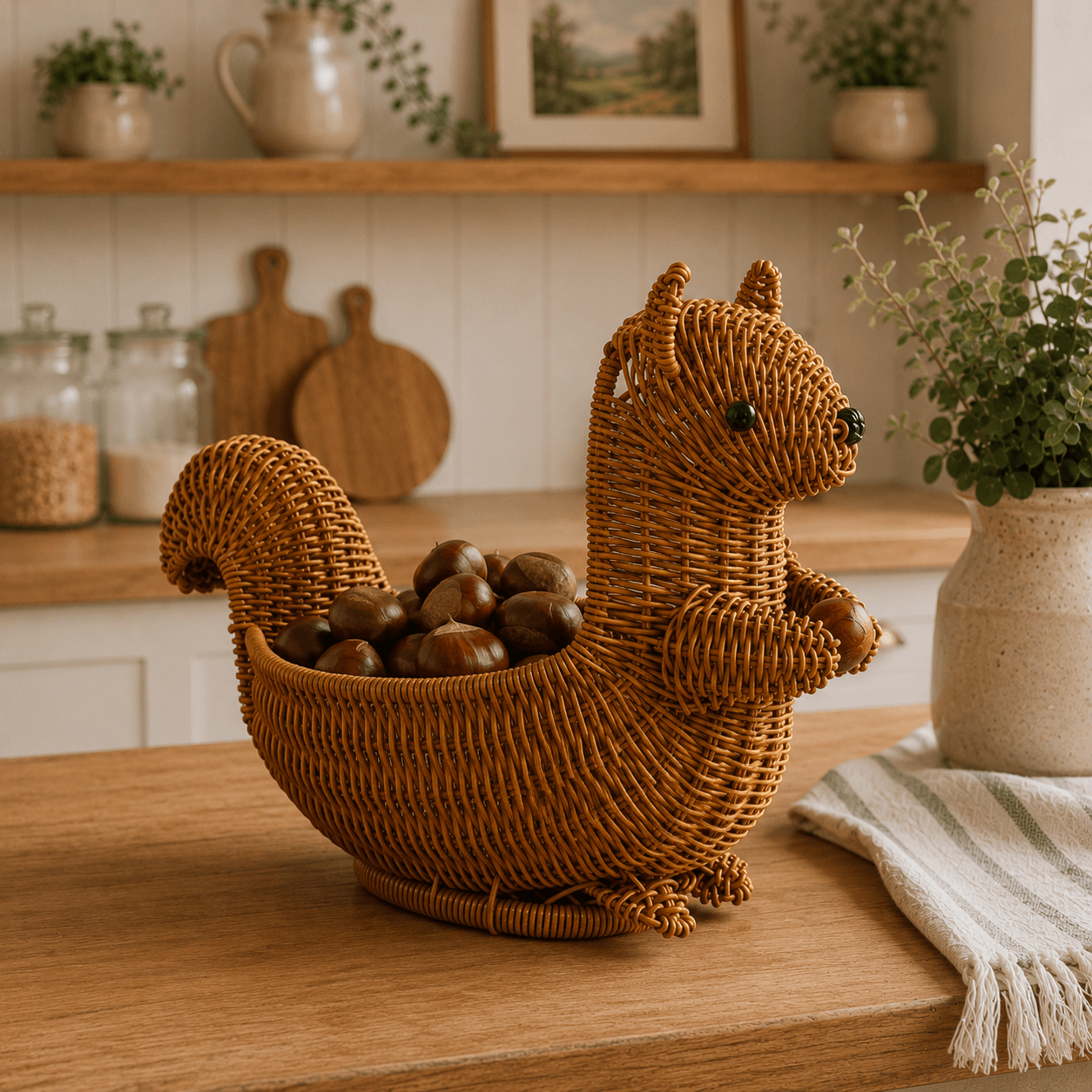 Handwoven Animal Wicker Basket Collection
