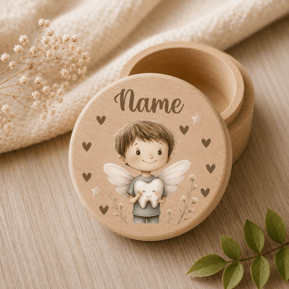 Personalized Wooden Tooth Box