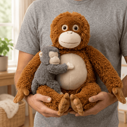 Punch Inspired Plush Monkey and Baby