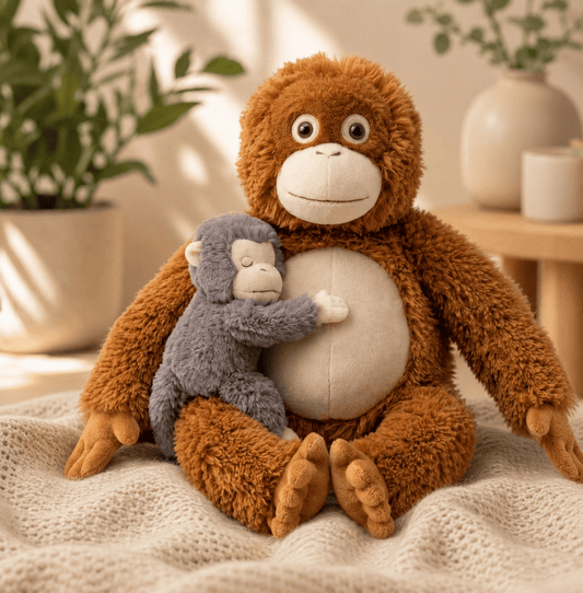 Punch Inspired Plush Monkey and Baby