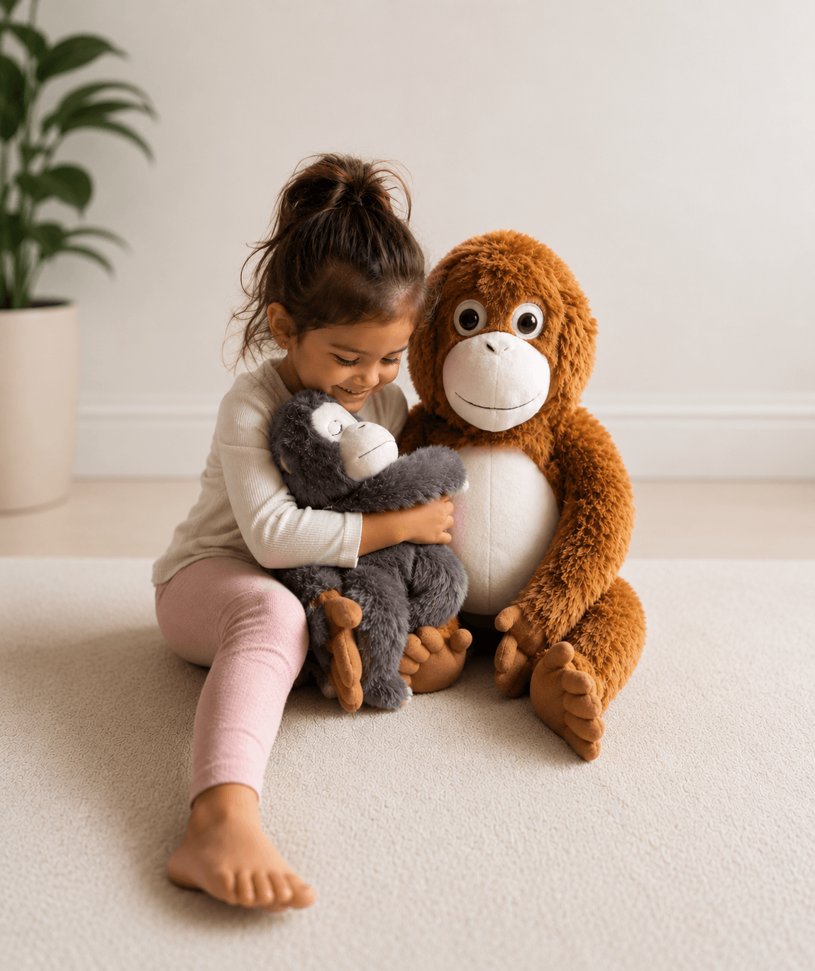 Punch Inspired Plush Monkey and Baby