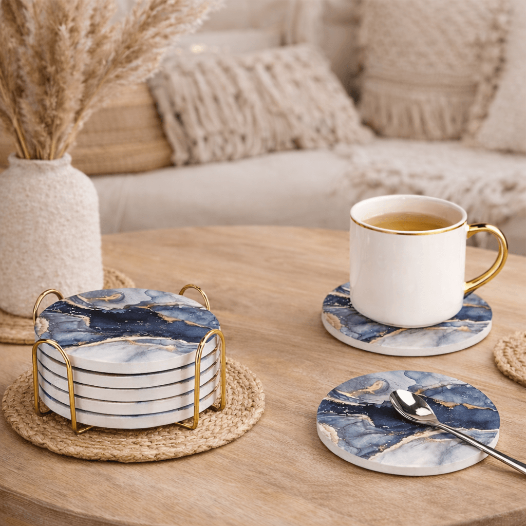 Marble Drink Coasters Set