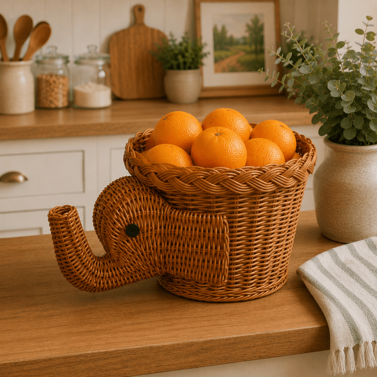 Handwoven Animal Wicker Basket Collection