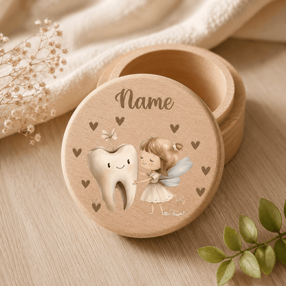 Personalized Wooden Tooth Box