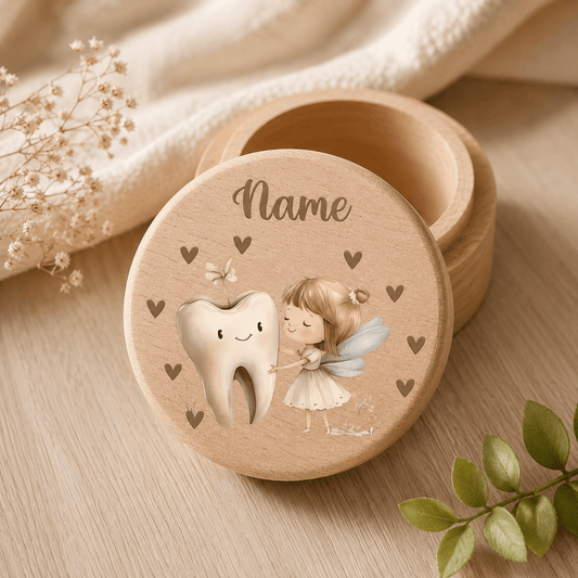 Personalized Wooden Tooth Box